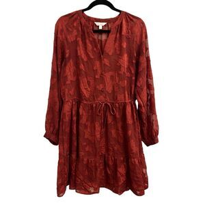 Lauren Conrad Floral Sheer Dress sz M vintage inspired boho fairy goth